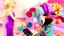 Frozen Princess Anna Steals Barbies Clothes Glam Laundry Play Doh Disney Elsa Subscriber