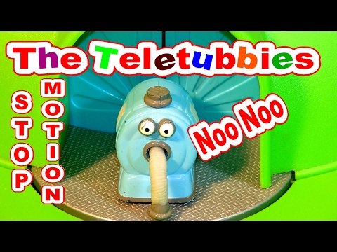 The Teletubbies Tinky Winky, Dipsy, Laa laa, ,and Poo with the Noo Noo PlaySet