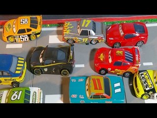 Pixar Cars 3 Crash Recreation with Lightning McQueen and Jackson Storm