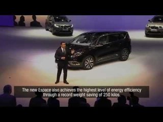 Renault Espace 2014 Salón de París, conferencia por Carlos Ghosn