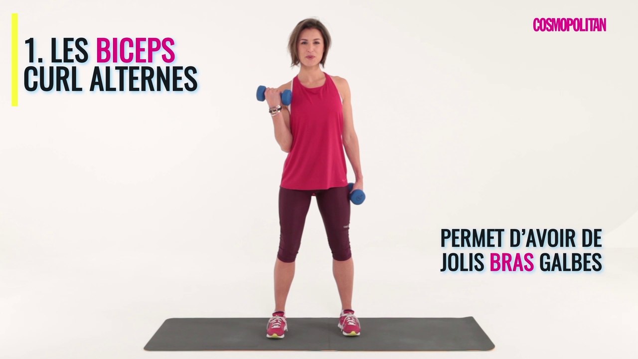 2 exercices pour les biceps avec des haltères