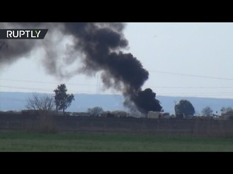 RAW: Syrian Democratic Forces fighting ISIS affiliates  in the vicinity of Raqqa