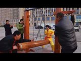 Iron Crotch: Chinese Kung Fu master demonstrates 'ball-breaking stamina'