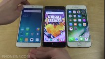 Xiaomi Mi Note MIUI 8.2 vs. OnePlus 3T 7.0 vs. iPhone 7 Plus iOS 10 UI Comparison!