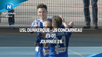 J26 : USL Dunkerque - US Concarneau (3-0), le résumé