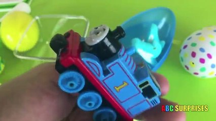 Огромный Пасха Яйца сюрпризы Узнайте цвета томас и друзья игрушка поезда легковые автомобили и грузовики азбука