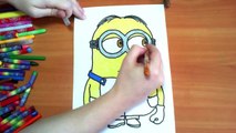 Minions New Coloring Pages for Kids Colors Coloring colored markers felt pens pencils