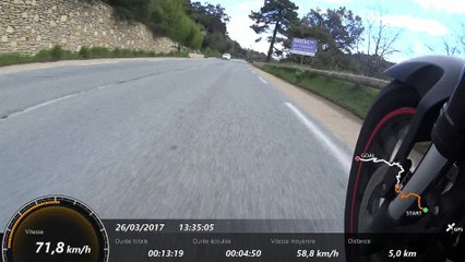 Crosstourer riding the road to La Garde Freinet, South of France