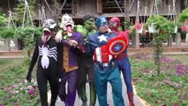 1.2.3... Fly Spiderman SAW Octopus Attack!!! Superheroes fun Venom Joker Hulk Children Action Movies