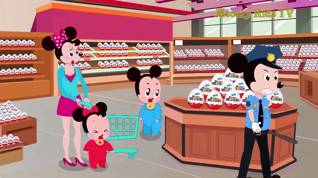 ᴴᴰ Mickey Mouse & Minnie Mouse Love Story! w/ Minnie and Kids Eating Pizza at the Restaura