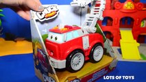 Play Doh Transformers Rescue Bots Heatwave Dinobot and Tonka Boomer Giant Fire Truck, Heav