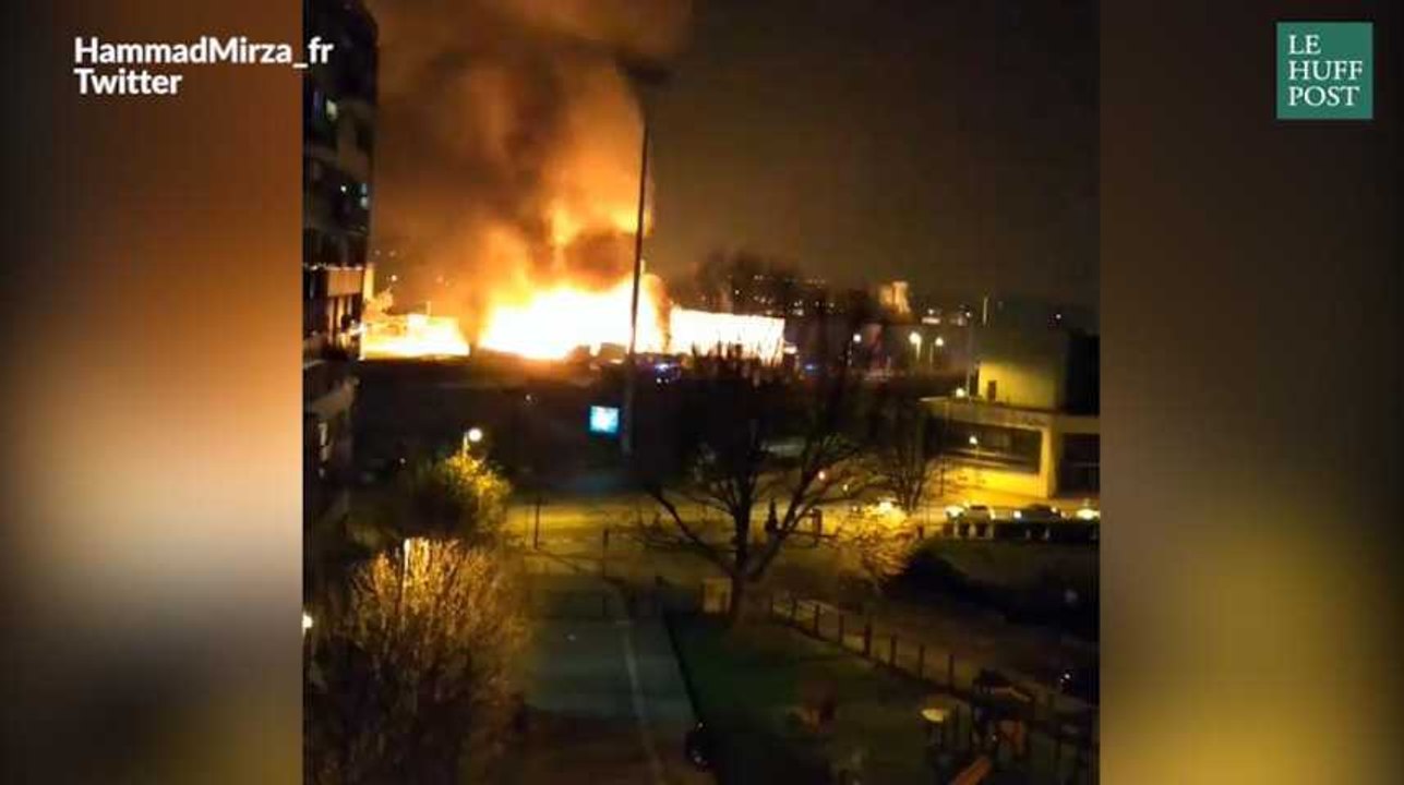 Un violent incendie dans une zone industrielle de Seine-Saint-Denis