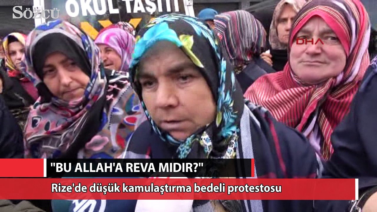 Rize'de düşük kamulaştırma bedeli protestosu
