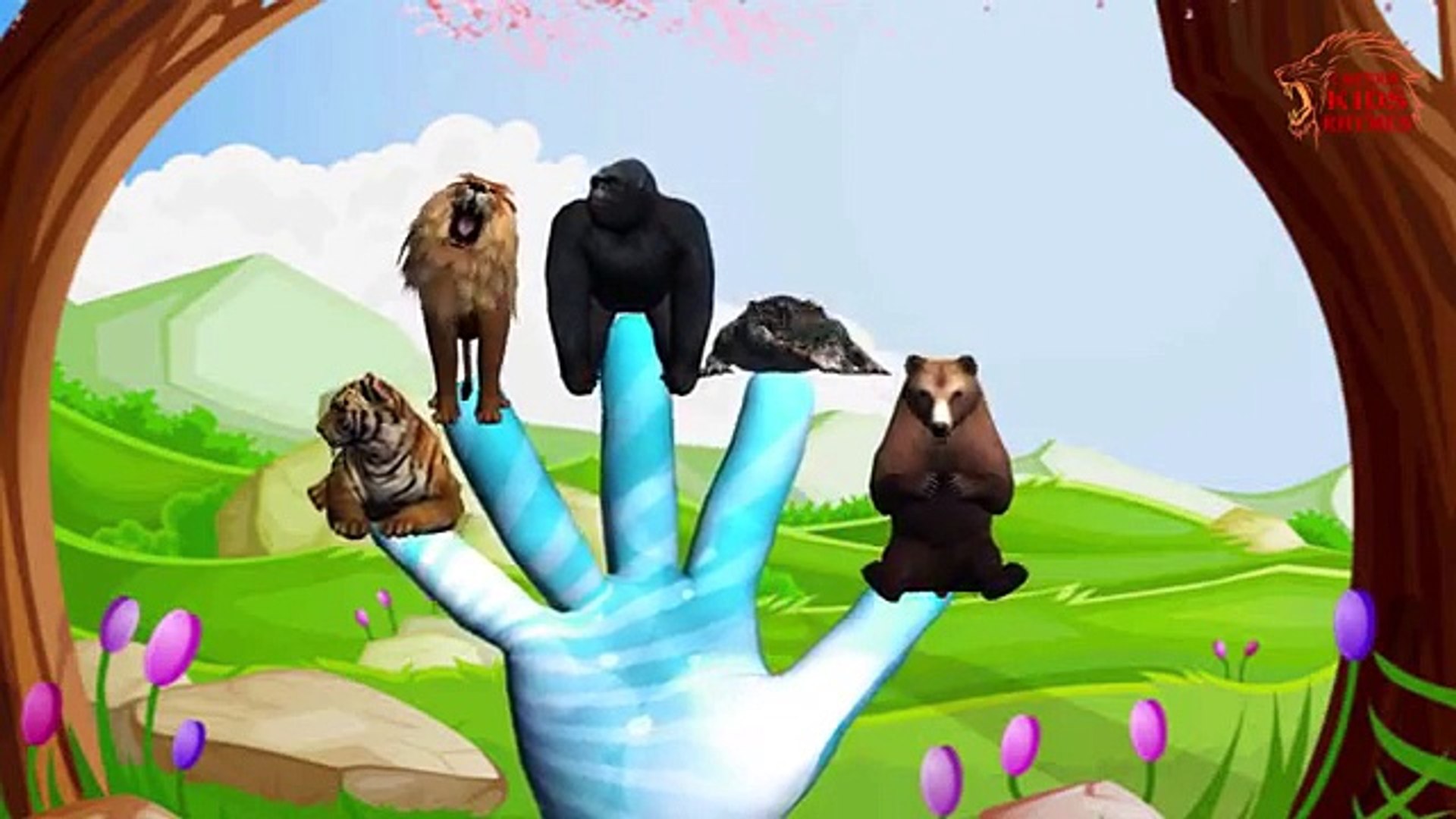 Animal Finger Family | Cartoon Kids Rhymes | Animal Finger Family Song