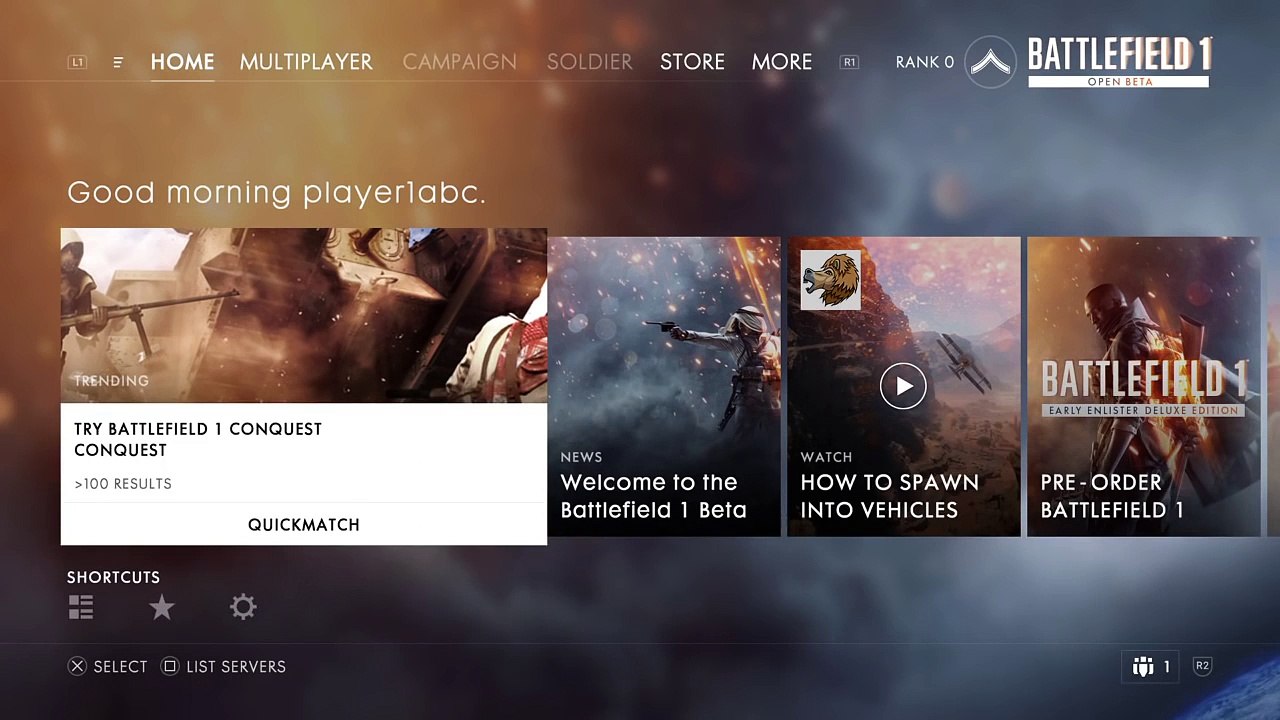 BATTLEFIELD 1 BETA GAMEPLAY - Live Battlefield 1 BETA Gameplay (PS4) BF1 BETA GAMEPLAY 30 Minutes