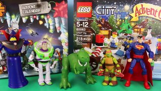 Batman Pulled Out Toy Story Potato Head as Superman and Ninja Turtles Watch Advent Calenda