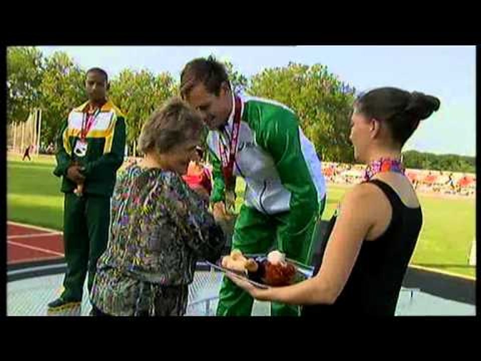 Athletics -  men's 400m T38 Medal Ceremony  - 2013 IPC Athletics World Championships, Lyon