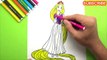 DISNEY Princess BARBIE Coloring book | Coloring Pages Fun Art for kids acitivities