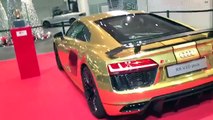 Audi R8 V10 Plus in gold chrome