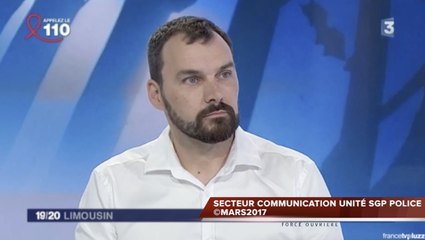GRÉGORY HUGUE RÉGIONAL LIMOUSIN UNITÉ SGP POLICE SUR FRANCE 3