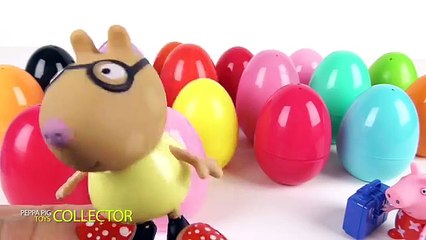 Peppa Pig Alphabet Puzzle Picking and Opening Surprise Eggs