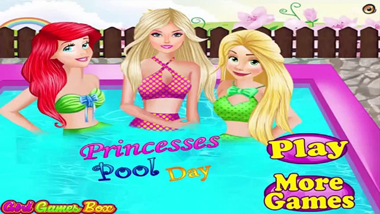 Princesses Pool Day - Ariel, Barbie and Rapunzel Games For Girls