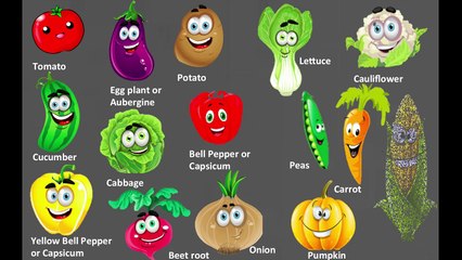 Puzzles For Kids: Learn Names Of Fruits And Vegetables. Learning Video For Kids.