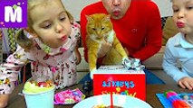День Рождения Кошечки Мурки 5 этажный дом и Кролик в подарок Макс и Катя съели Мистер Макс & Мисс Катя (новый выпуск )