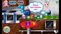 Baby Elsa Birthday Cake - Frozen Princess Elsa and Anna Cooking Cake Game