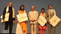 President Mukherjee Felicitates “Poorna” Team