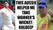 Kuldeep Yadav reveals Shane Warne helped him take Warner's wicket | Oneindia News