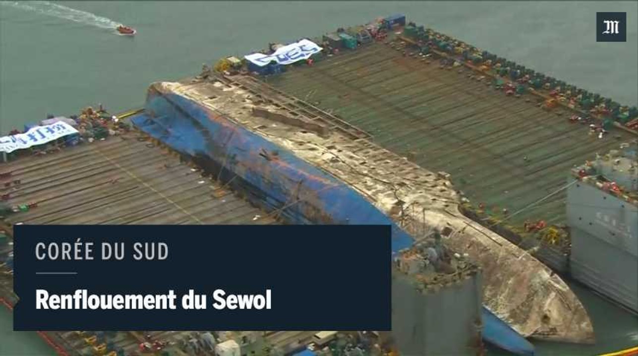 Le ferry Sewol sorti des eaux trois ans après son naufrage meurtrier