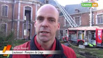 Intervention des pompiers à Chokier
