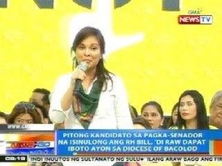 NTG: 7 kandidato na isinulong ang RH Bill, 'di raw dapat iboto ayon sa Diocese of Bacolod