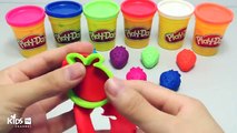 Learn Colors Fruits Sorting Pie Play Doh Balls Strawberry Molds Creative Kid Fun SparkleSp