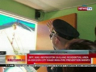 BT: BFP, nag-inspeksyon sa ilang residential area sa QC bago mag-fire prevention month