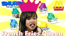 McDonalds Happy Meal French Fries Eating Challenge Bad Baby Girl Toy Smurfs 2017 The Lost Village