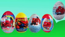 Dinosaurs Spiderman Kinder Surprise Eggs Finger Family Nursery Rhymes For Kids Toddlers Ch