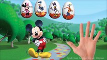 Mickey Mouse Clubhouse, Minnie, Donald Duck, Daisy Duck - Finger Family Song & Surprise Eggs Cartoon