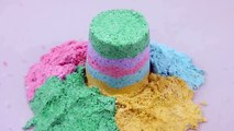 DIY How To Make Kinetic Sand Colors Dyeing Learn Colors Slime Toilet Poop | The Finger Fam