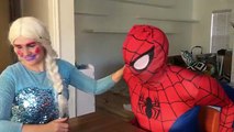 Headless Spiderman vs Foot Joker Prank Elsa Spiderman Superhero Kid Movie In Real Life IRL