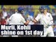India vs Bangladesh 1st day highlights : Murli Vijay, Virat Kohli shine through | Oneindia News