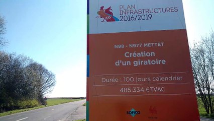 Mettet : aménagement d'un giratoire au carrefour de Stave