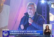 Lenin Moreno recibió el apoyo de 4.000 representantes de las parroquias rurales