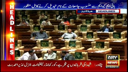 Headlines 2200 27th March 2017