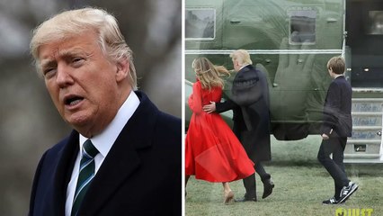 Barron Trump Visits His Father at the White House