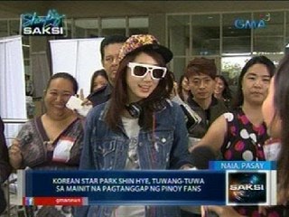 Télécharger la video: Saksi: Korean star Park Shin Hye, tuwang-tuwa sa mainit na pagtanggap ng Filipino fans