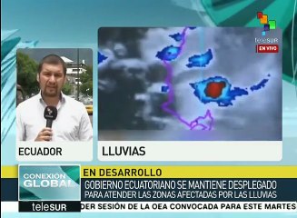 Gobierno ecuatoriano atiende zonas afectadas por lluvias