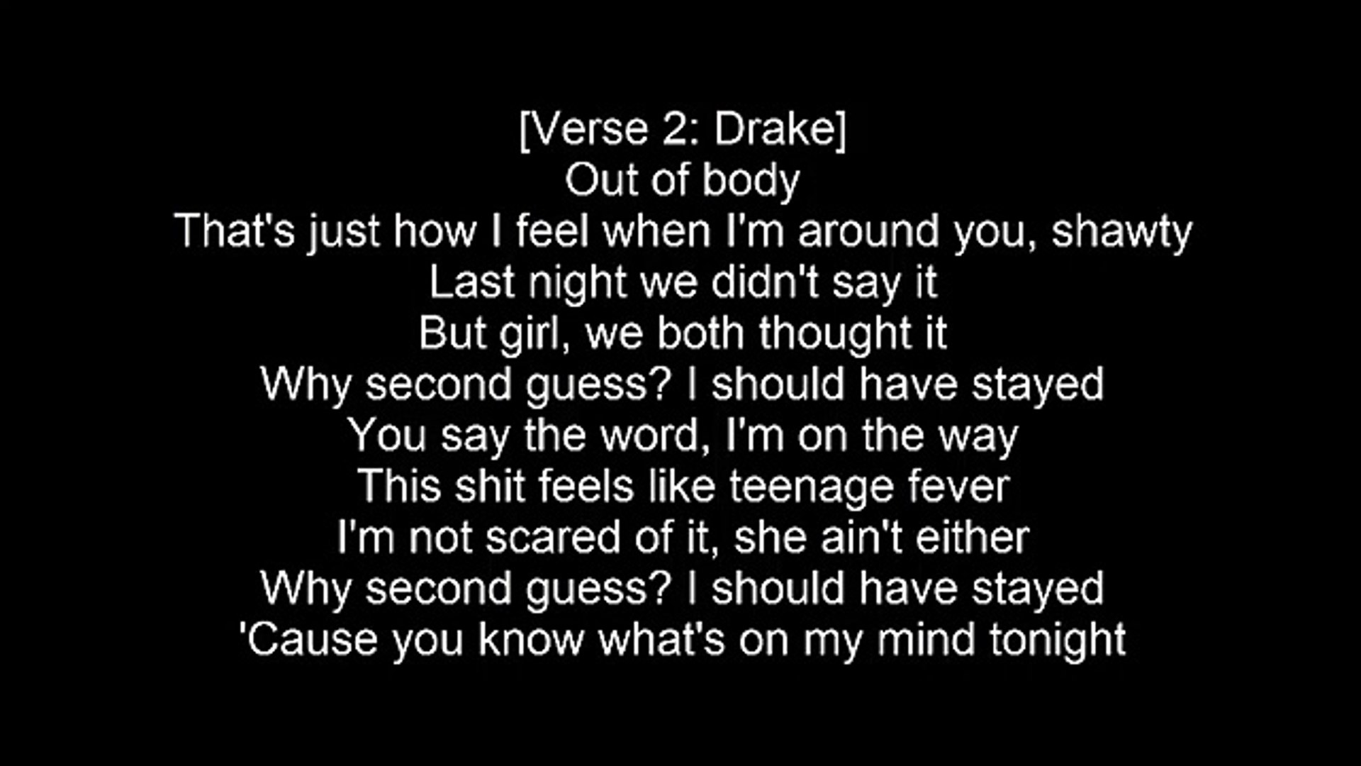 Drake – Teenage Fever Lyrics
