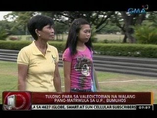24 Oras: Tulong para sa valedictorian na walang pang-matrikula sa U.P., bumuhos